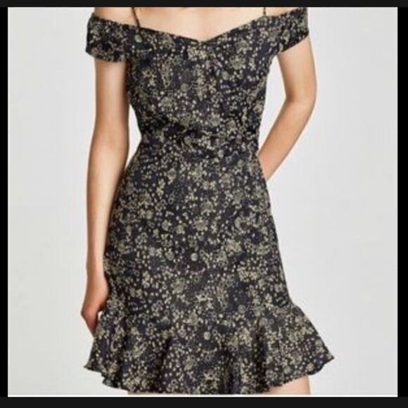 NWT! Zara floral patterned mini dress. Size xs - Picture 13 of 13